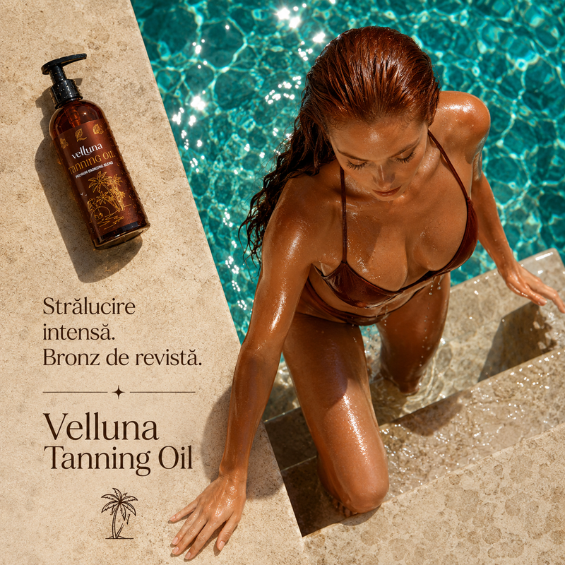 Ulei de Bronzare Rapidă și Intensă Velluna, Hidratant, cu Accelerator de Bronz, 200ml